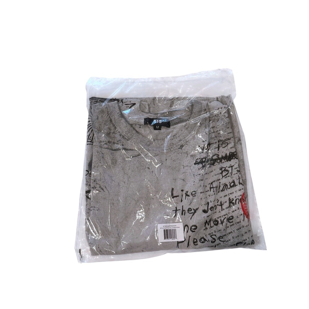 BTS ARIRANG LAS VEGAS POP-UP GRAY T-SHIRT [SIZE: MEDIUM - SEALED/NEW]